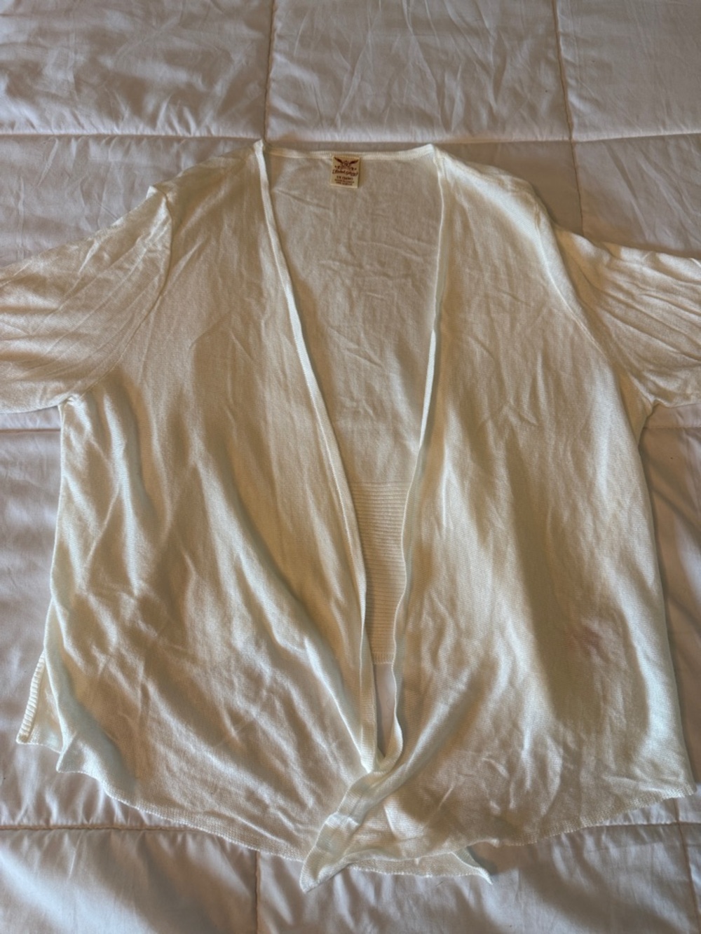 Faded Glory Cream Lightweight Knit Top